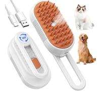 Cepillo de vapor para gatos, 4 en 1 con mango plegable, cepillos de vapor para gatos, peine de despelo Spritz para gatos, cepillo de agua para gatos, peine de depilación en aerosol para mascotas
