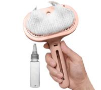 Cepillo de vapor para gatos - Cepillo autolimpiador desenredante y antiplagas con mango ergonómico - Masaje suave para inodoro, herramienta antipérdida de pelo, gran depósito para uso en baño ducha