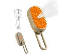 Cepillo de vapor para gatos, depiladora para mascotas, peine de cuidado con calor, cabezal de liberación de mist, antiestático enredo suave para el cepillado diario, mantenimiento corto de pelo largo