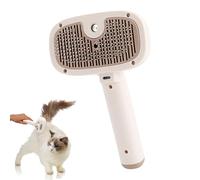 Cepillo de vapor para gatos para mudarse, peine para depilación a vapor para mascotas,Peine de aseo para cachorros - Cepillo grande del Massager del perro que mantiene la manija ergonómica lisa del pe