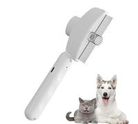 Cepillo de vapor para gatos - Peine de vapor para felinos contra la caída del pelo, elimina animales con luz para razas pequeñas, medianas y grandes, pelo anudado