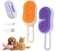 Cepillo de vapor para gatos y perros, 2025 Steamy Cat Brush, 3 en 1 cepillo para gatos Steamy recargable, cepillo para el cuidado de las mascotas para cabello largo corto