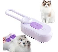 Cepillo de vapor para mascotas, cepillos de vapor para gatos" | Cepillo de 3 en 1 para gatos para mudar | humeante autolimpiante para mascotas, peine de depilación para para eli
