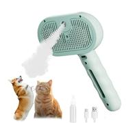 Cepillo de vapor para perro, cepillo de vapor Universe 4 en 1 con spray y desinfección UV, elimina sin esfuerzo el pelo suelto y la suciedad mientras masajea a tu mascota (verde)