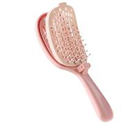 Cepillo De Volumen Autolimpiante - Cepillo De Pelo De Goma ABS De 7,17 Pulgadas | Estilo Plegable - Para Tipos De Cabello Niñas Mujeres Madres Casa Sala Hotel Viajes