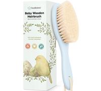 Cepillo del pelo del bebé - Cepillo del bebé con las cerdas suaves de la cabra, Cepillo del casquillo de la cuna, Producto perfecto del cuidado del cuero cabelludo para el bebé (Frost, Oval)