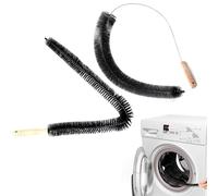 Cepillo del Radiador,2 Piezas Cepillo Limpia radiadores Multiusos,para Mueble Lavadora Refrigerador,cerdas largas y Finas y Mango de Madera,Limpieza de difícil Acceso