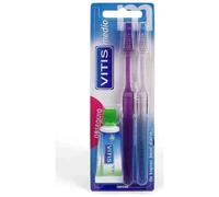 Cepillo Dental Adulto Vitis Medio Duplo Obsequio - Limpieza Dental
