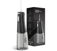 Cepillo dental de agua para dientes, 4 modos, irrigador oral, 300 ml, limpiador, portátil, IPX7, resistente al agua, irrigador oral, cepillo de limpieza profesional para el hogar (negro)