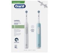 Oral-B Professional Clean 1 Escova Elétrica Duo Set Branco Azul