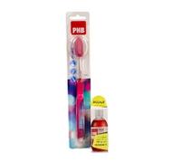 Cepillo Dental Plus Medio + Enjuague Bucal Total Plus 30 ml - Kit de higiene bucal de viaje. Pack de 2