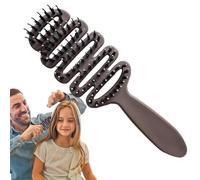 Cepillo desenredado para cabello grueso, peine de masaje de cerdas jabalíes - Cuidado del cabello rizado antiestático - Paddle Anti-Static Head Massager Peine Frizzy Smooth Walp Care Peine para mujere