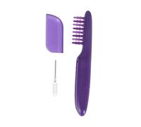 Cepillo Desenredante Giratorio, Portátil A Pilas, 26,5 cm Morado - Desenreda Sin Tirones, Uso en Cabello Seco y Mojado, Ideal para Viajes