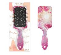 Cepillo desenredante para cabello húmedo y seco, peines de cojín de aire abstractos de tinta rosa sol para mujeres, hombres, niños y niñas, cepillo de masaje para cabello rizado o liso