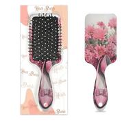 Cepillo desenredante para cabello húmedo y seco, zapatos de baile de margaritas rosas, peines con cojín de aire para mujeres, hombres, niños y niñas, cepillo de masaje para cabello rizado o liso