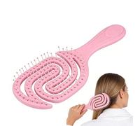 Cepillo Desenredante Para Cabello Rizado | Herramienta De Estilizado Espiral Portátil Con Cerdas Huecas | Cepillo de Cabello Anti-Rotura - Para Niñas Niños Casa Fiesta Vacaciones Uso Diario con