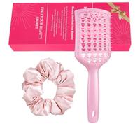 Cepillo desenredante para desenredar, cepillo antiestático con coleteros para cabello húmedo o seco, juego de ventilación, accesorio para desenredar y elástico