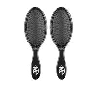 Cepillo desenredante Wet Brush original detangler para el cabello, diseño negro clásico, cerdas IntelliFlex ultrasuaves, desnreda fácilmente todo tipo de cabello (húmedo y seco) (pack de 2)