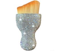Cepillo detallado de diamantes de imitación para mantenimiento de ventilación automotriz y limpieza de grietas interiores con manejo suave (blanco)