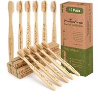 Cepillo Dientes Bambu Ecológico PremiumSwede | Paquete Familiar de 10 | Cepillo Bambu de Madera Natural Biodegradable | Cerdas Suaves | para Niños y Adultos