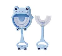 Cepillo Dientes Viaje Niños Cepillo de dientes en forma de U para niños para limpieza profunda de 360 °, cepillo de dientes de masaje Dentadura De Silicona Transparente