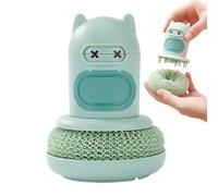 Cepillo dispensador de jabón | Esponja de cocina tipo prensa para platos, limpiador automático de líquidos, para cocina, baño, encimera, olla, sartén, utensilios de cocina de vidrio