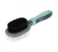 Cepillo doble flexible - Kerbl - Color: Verde agua | Mediciones: 21 x 6 cm