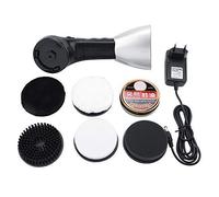 Cepillo Eléctrico con 5 Cepillos para Zapatos,Mini Pulidora Eléctrica Portátil, Pulidor de Zapatos Cepillo de Limpieza Kit para Zapatos Bolsos Sofá Cuidado de Cuero