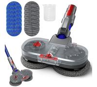 Cepillo Eléctrico para Aspiradora Dyson V7/V8/V10/V11/V15, Con Depósito de Agua Extraíble y 12 Piezas de Fregona Lavable Eléctrica (Gris)