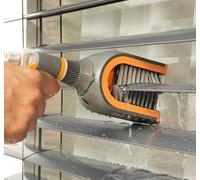Cepillo eléctrico para Limpieza de persianas, Cepillo y Pinzas para persianas Exteriores, Ideal para una Limpieza eficaz de Lamas de persianas