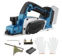 Cepillo eléctrico para madera, cepillo inalámbrico compatible con Makita 18 V batería, 15000 rpm cepilladora para trabajar la madera de puertas y muebles de casa (sin batería ni cargador)