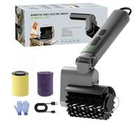 Cepillo Eléctrico para Parrilla, Cepillo de Limpieza de Barbacoa con ángulo Ajustable, 3 Velocidades, 90 Minutos de Autonomía, Cerdas de Acero INOX, Limpiador de Parrilla Eléctrico para Parrillas