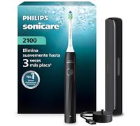 Cepillo eléctrico Philips Sonicare Serie 2100 - Cepillo dental sónico con 2 niveles de intensidad, función EasyStart, SmarTimer, autonomía de 14 días, estuche de viaje, negro, HX4023/02, [Nuevo]