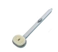 Cepillo Espalda 2 uds cepillo de baño líquido con mango largo, cepillos for el cuerpo del baño, esponja for ducha, exfoliante, masajeador, herramientas de limpieza de la piel Para La Ducha(Gray)