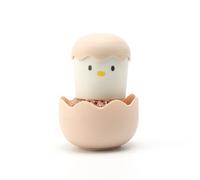 Cepillo exfoliante con tema de pollo de cáscara de huevo con bola de limpieza de nano fibra para tareas diarias de limpieza de platos y utensilios de cocina (2 unidades, rosa)