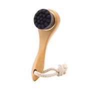 Cepillo exfoliante facial - Herramienta de limpieza de cerdas, aplicador de masaje de agarre de madera, limpiador manual de pulido facial, limpiador de cuidado de la piel sensible, cepillo de