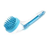 Cepillo Exfoliante Para Baño De Perros | Cepillo De Masaje Con Dispensador De Champú Para Mascotas,Herramienta De Aseo Con Cerdas De Silicona Reutilizable Para Gatos Y Perros De Pelo Largo O Corto