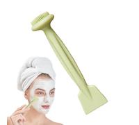 Cepillo facial de silicona - Aplicador de barro de película facial raspador para enmascarar | Cerdas suaves de doble cara con punta de espátula y cabezal de goma flexible para eliminación de