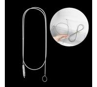 Cepillo flexible de drenaje para frigorífico de 160 cm de nailon | Nailon y acero inoxidable, 160 cm de longitud, limpia los desagües del refrigerador y del coche, elimina la acumulación de