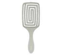 Cepillo flexible Ergonómico Bio FUSSY, Raqueta Desenredante Fibra Natural, Púas Flexibles, Bolitas Protectoras, Todo Tipo de Cabello, Disponible en Rosa, Azul, Verde y Gris (Color Aleatorio) 3545