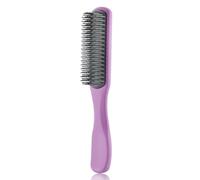 Cepillo for el cabello rizado, cabezal de aceite de 9 filas, peine for peinar la espalda esponjosa, cerdas suaves, peine masajeador for el cuero cabelludo for peluquería (Color : Purple)