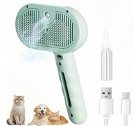 Cepillo Gato Vapor 4-In-1 Antiestático Peine de Masaje para Gatos Cepillo Vapor Quitapelo para Mascotas Gatos Perros Pelos Cortos y Largos para Desenredar Nudos y Eliminar Sueltos Pelos