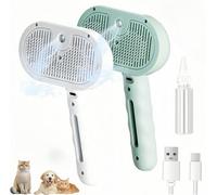 Cepillo Gato Vapor 4-In-1 Antiestático Peine de Masaje para Gatos Cepillo Vapor Quitapelo para Mascotas Gatos Perros Pelos Cortos y Largos para Desenredar Nudos y Eliminar Sueltos Pelos