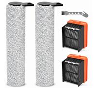 Cepillo giratorio y Filtro para Uwant D5/D5 Pro/D100/D500/D600/D100 Pro | D100 Plus/D100 Plus Pro/A60/V8/V10/D500 Pro aspiradora húmeda y seca sin cable accesorio, 2 cepillos giratorios + 2 filtros