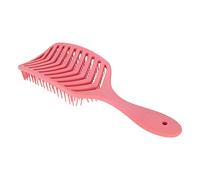 Cepillo hueco para el cabello, uso húmedo y seco, peine ventilado para desenredar, secado rápido, protección del cuero cabelludo para evitar resbalones, para mujeres y hombres, barba (rojo rosa)