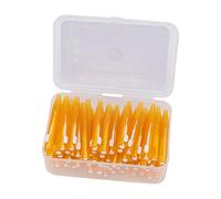 Cepillo Interdental, Cepillo de Frenos Eficiente de Alambre de Nailon de Grado Médico Delgado Multifunción 60 Piezas para Cuidado de Ortodoncia(naranja)