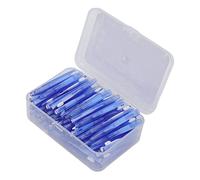 Cepillo Interdental, Cepillo de Frenos Eficiente de Alambre de Nailon de Grado Médico Delgado Multifunción 60 Piezas para Cuidado de Ortodoncia(Azul)