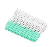 Cepillo Interdental de 160 Piezas, Palillos de Hilo Dental de Silicona Suave con de PP para el Cuidado Bucal de Adultos y Niños, Cuidado Dental (Verde)