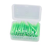 Cepillo Interdental de 60 Uds, Práctico Limpiador de Tirantes Finos con Mango de PP para Adultos Y Niños, Cuidado de Ortodoncia(Verde)
