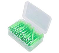 Cepillo Interdental de 60 Uds, Práctico Limpiador de Tirantes Finos con Mango de PP para Ortodoncia para Adultos Y Niños(Verde)